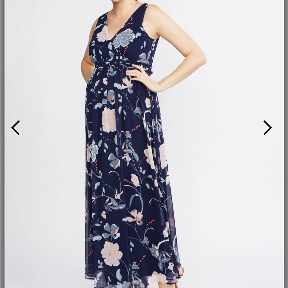 Motherhood Maternity floral chiffon maternity maxi dress size M. Open to offers.